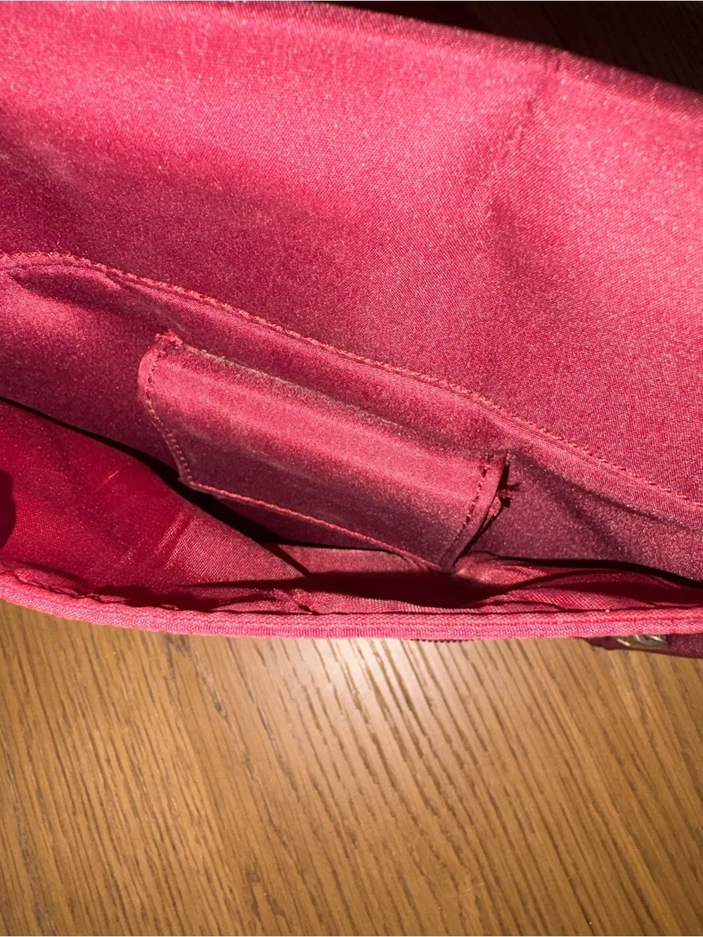 Compact Women's Crossbody Bag in Deep Raspberry Pink - Picture 8 of 8